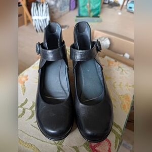 Dansko Black Women's Flats with Strap